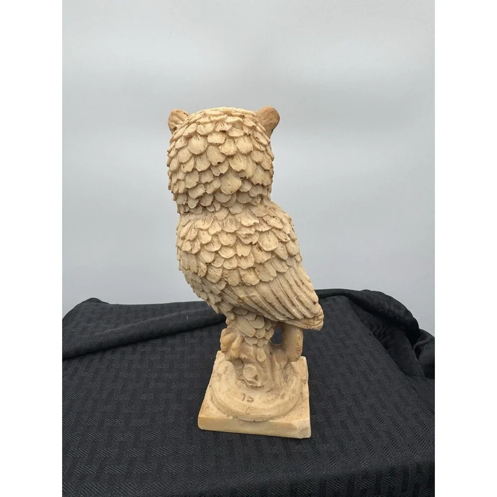Vintage Resin Carved Owl